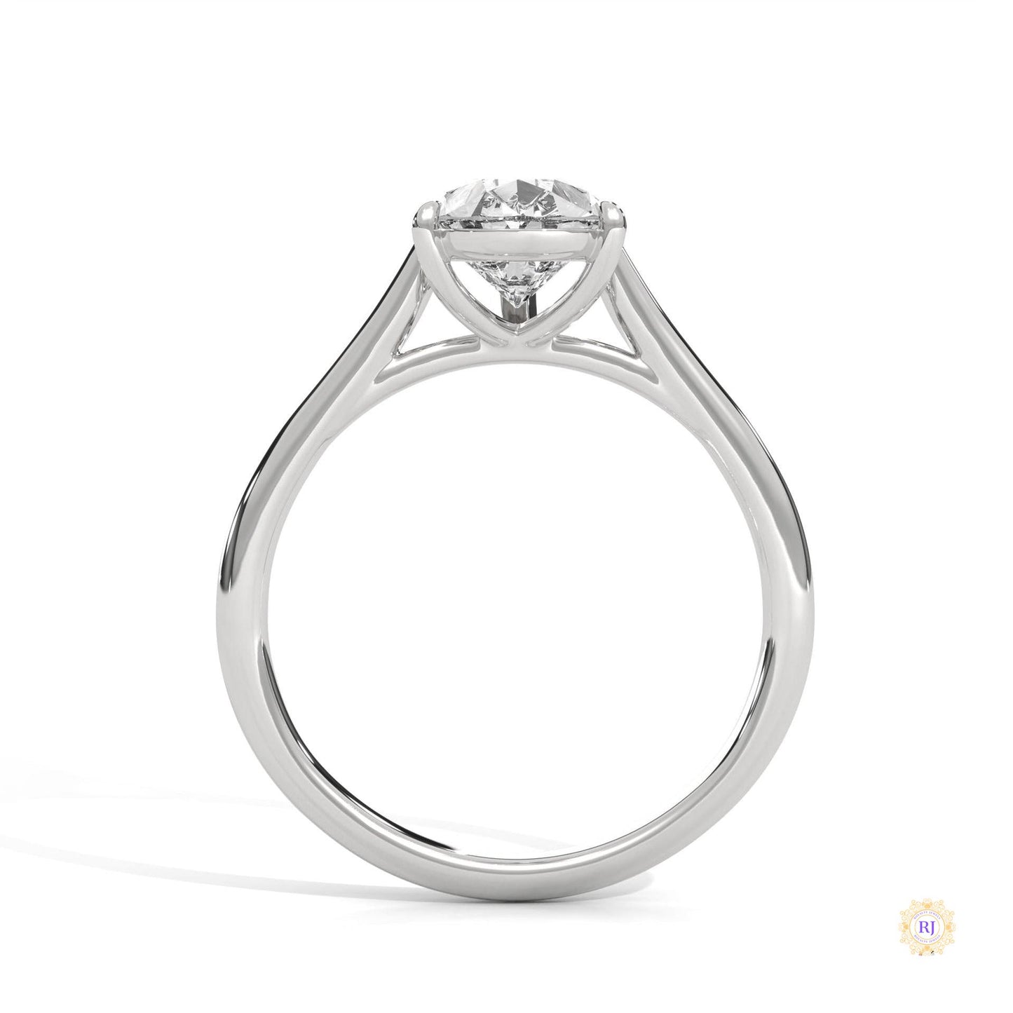 2.50 Ct. Pear Solitaire Lab Diamond Ring