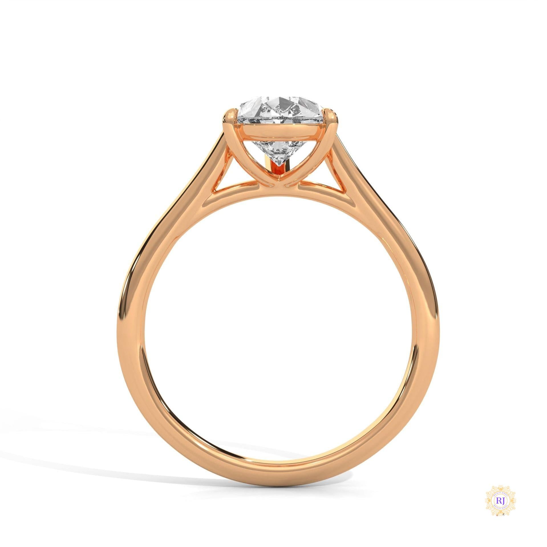 2.50 Ct. Pear Solitaire Lab Diamond Ring