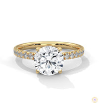 2.50 Ct. Round Lab Diamond Pavé Engagement Ring