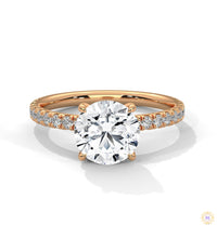 2.50 Ct. Round Lab Diamond Pavé Engagement Ring