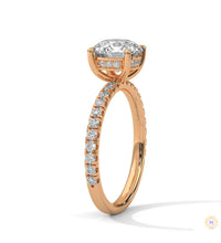 2.50 Ct. Round Lab Diamond Pavé Engagement Ring