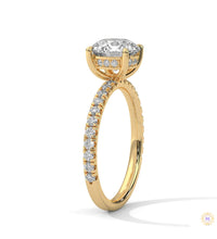 2.50 Ct. Round Lab Diamond Pavé Engagement Ring