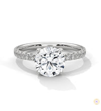 2.50 Ct. Round Lab Diamond Pavé Engagement Ring