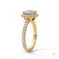 2.60 Ct. Cushion Halo Lab Diamond Engagement Ring