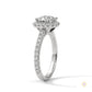 2.60 Ct. Cushion Halo Lab Diamond Engagement Ring