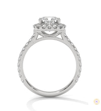 2.60 Ct. Cushion Halo Lab Diamond Engagement Ring