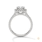 2.60 Ct. Cushion Halo Lab Diamond Engagement Ring