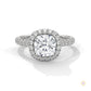 2.60 Ct. Cushion Halo Lab Diamond Engagement Ring