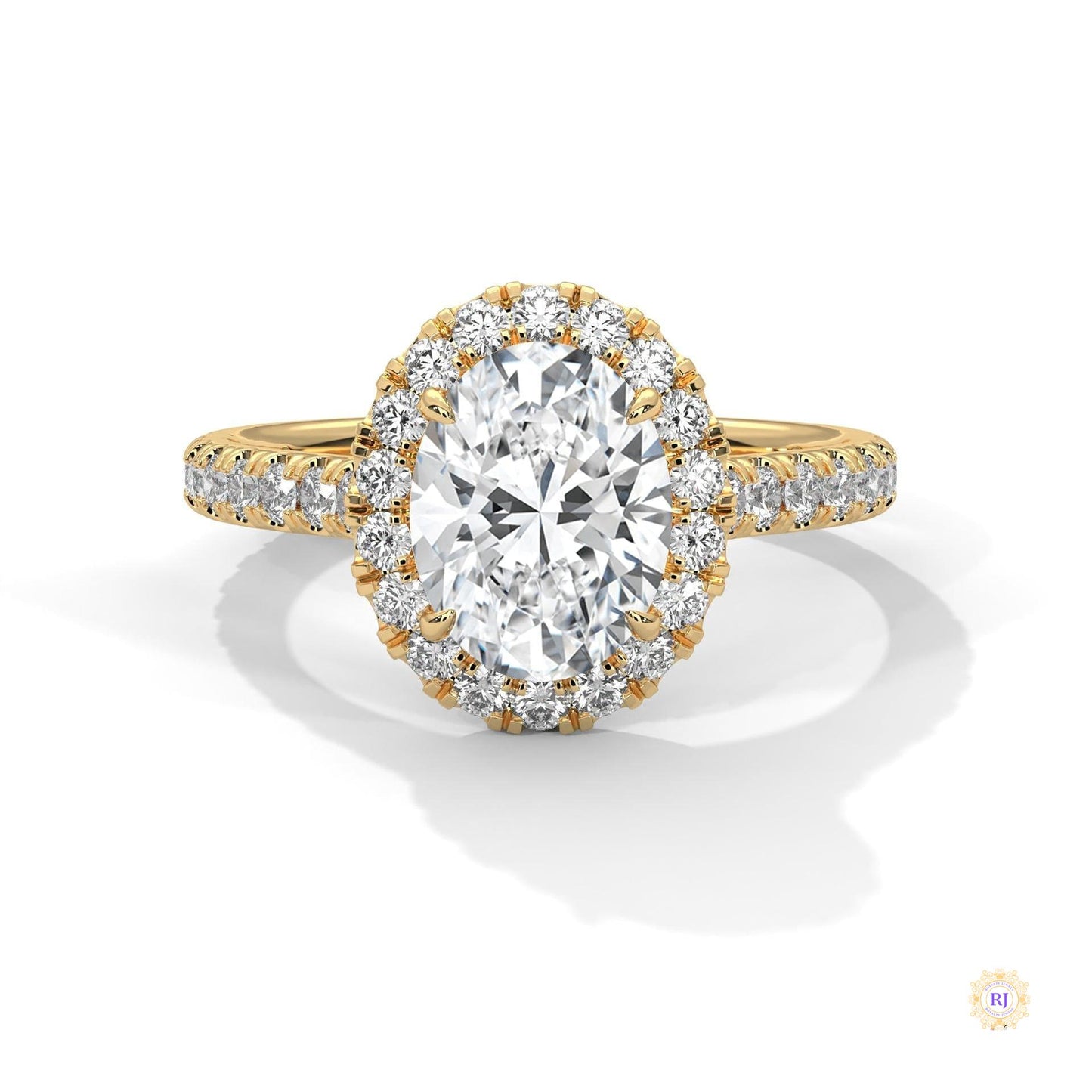 2.60 Ct. Oval Halo Diamond Ring