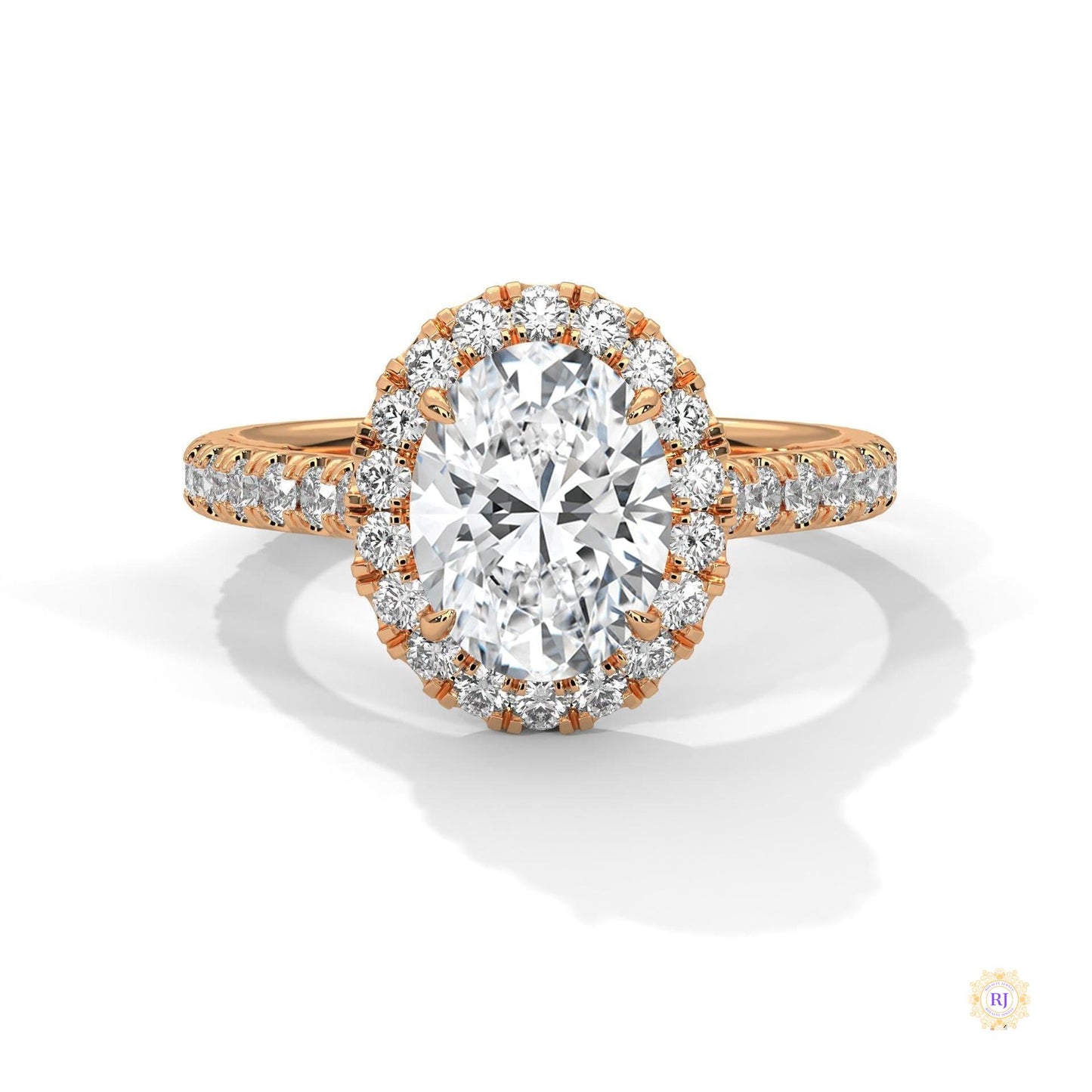 2.60 Ct. Oval Halo Diamond Ring