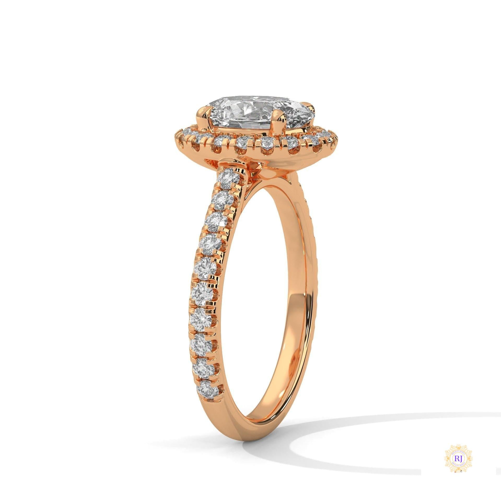 2.60 Ct. Oval Halo Diamond Ring