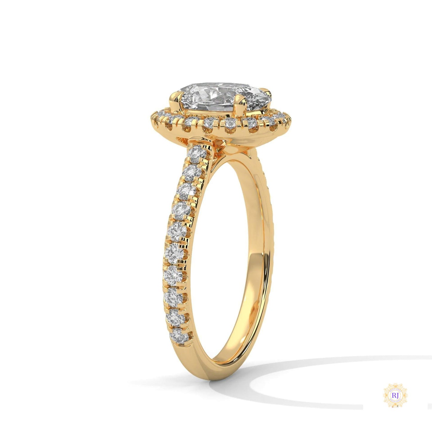 2.60 Ct. Oval Halo Diamond Ring