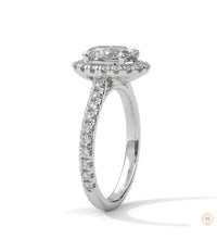 2.60 Ct. Oval Halo Diamond Ring