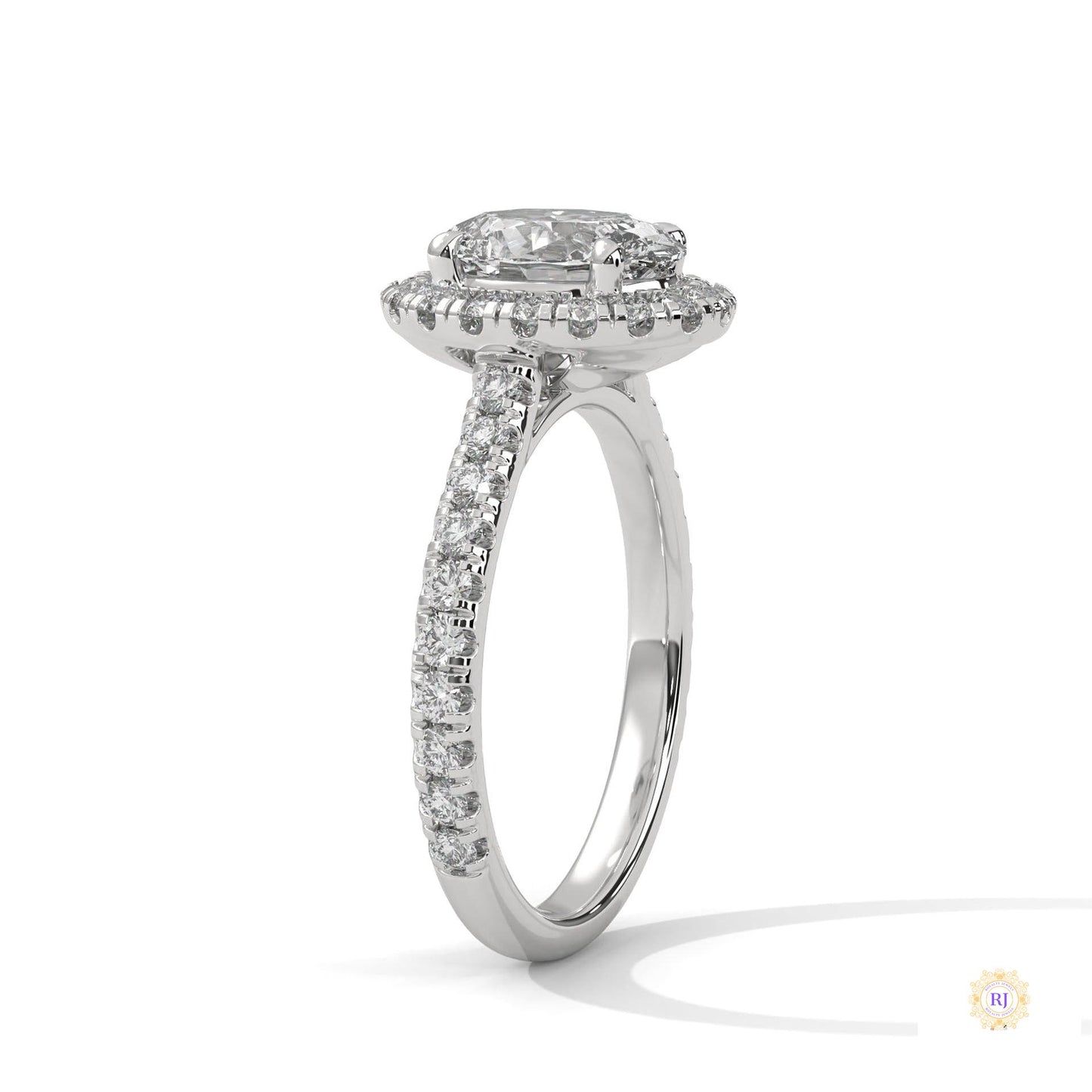 2.60 Ct. Oval Halo Diamond Ring