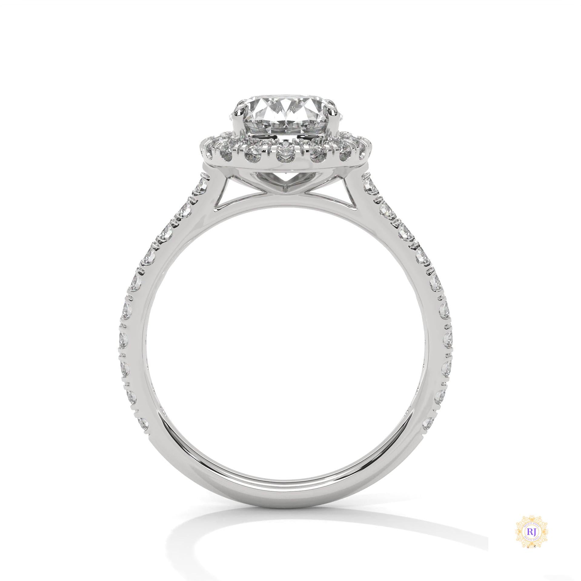 2.60 Ct. Oval Halo Diamond Ring