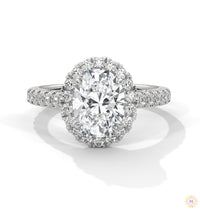 2.60 Ct. Oval Halo Diamond Ring