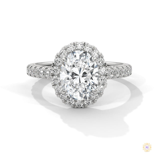 2.60 Ct. Oval Halo Diamond Ring