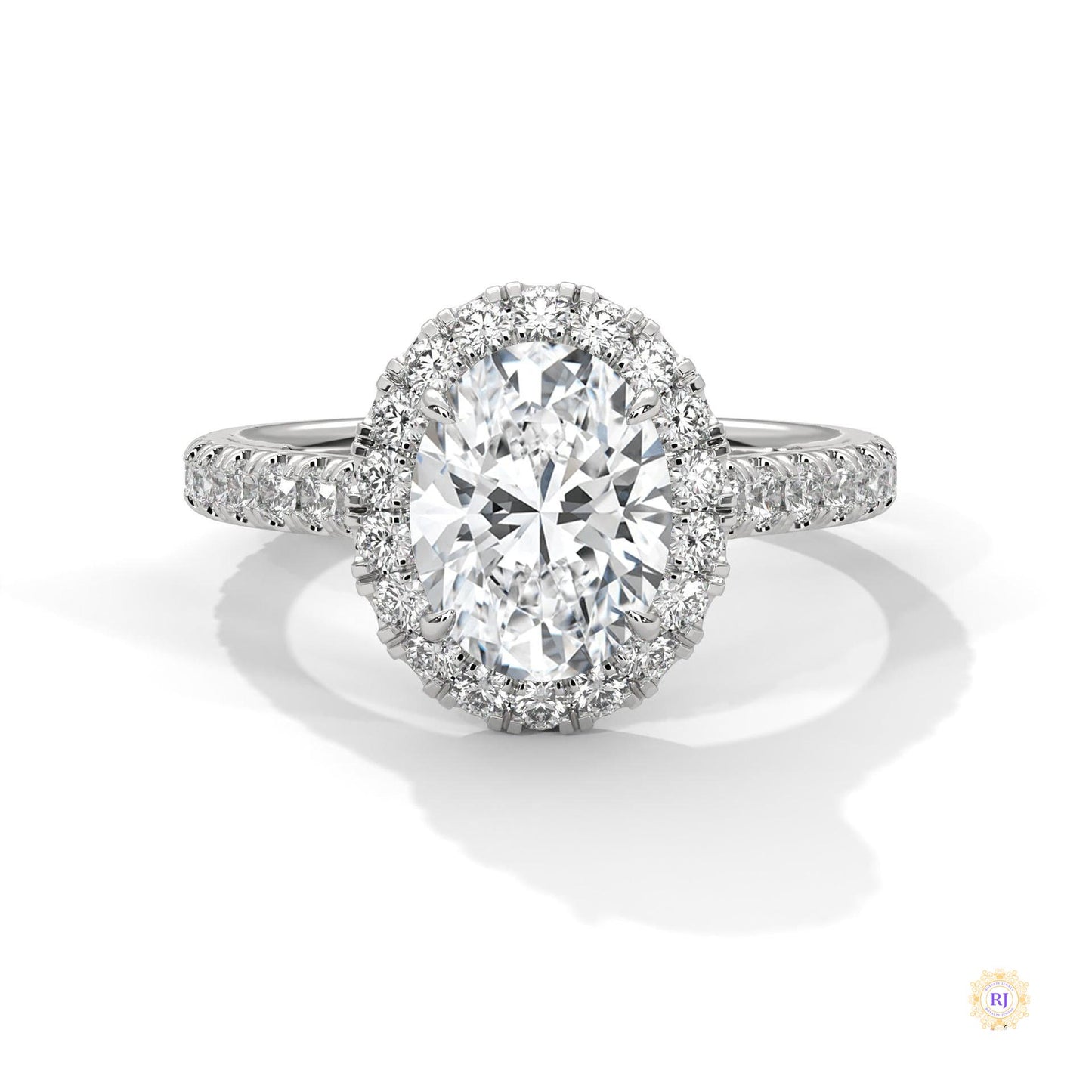 2.60 Ct. Oval Halo Diamond Ring