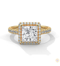 2.60 Ct. Princess Cut Halo Engagement Ring