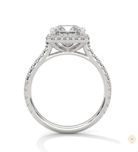 2.60 Ct. Princess Cut Halo Engagement Ring