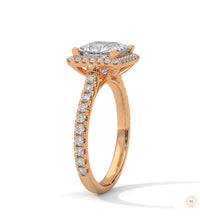 2.60 Ct. Princess Cut Halo Engagement Ring