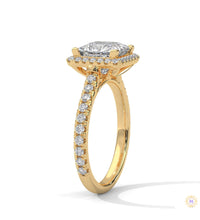 2.60 Ct. Princess Cut Halo Engagement Ring