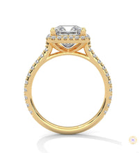 2.60 Ct. Princess Cut Halo Engagement Ring