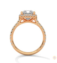 2.60 Ct. Princess Cut Halo Engagement Ring