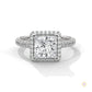 2.60 Ct. Princess Cut Halo Engagement Ring