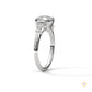 2.60 Ct. Round Lab Diamond Ring with Baguette Accents