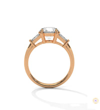 2.60 Ct. Round Lab Diamond Ring with Baguette Accents