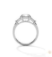 2.60 Ct. Round Lab Diamond Ring with Baguette Accents