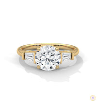 2.60 Ct. Round Lab Diamond Ring with Baguette Accents