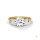 2.60 Ct. Round Lab Diamond Ring with Baguette Accents