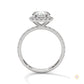 2.65 Ct. Cushion Halo Lab Diamond Ring – Pavé Band