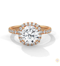 2.65 Ct. Cushion Halo Lab Diamond Ring – Pavé Band