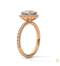 2.65 Ct. Cushion Halo Lab Diamond Ring – Pavé Band