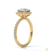 2.65 Ct. Cushion Halo Lab Diamond Ring – Pavé Band