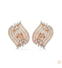 2.70 CT. Diamond Wave Statement Earrings