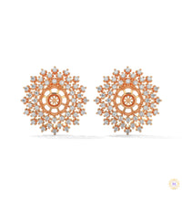 2.70 CT. Snowflake Diamond Cluster Earrings