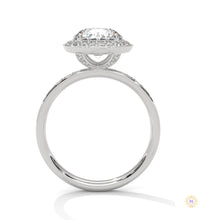 2.70 Ct. Lab Diamond Halo Ring – Round with Pavé Band
