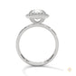 2.70 Ct. Lab Diamond Halo Ring – Round with Pavé Band