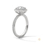 2.70 Ct. Lab Diamond Halo Ring – Round with Pavé Band