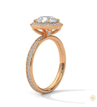 2.70 Ct. Lab Diamond Halo Ring – Round with Pavé Band