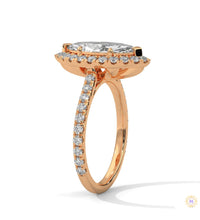 2.75 Ct. Marquise Lab Diamond Halo Ring