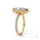 2.75 Ct. Marquise Lab Diamond Halo Ring