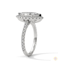 2.75 Ct. Marquise Lab Diamond Halo Ring