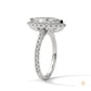 2.75 Ct. Marquise Lab Diamond Halo Ring