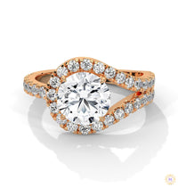 2.80 Ct. Split Shank Halo Lab Diamond Ring