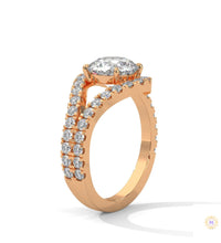 2.80 Ct. Split Shank Halo Lab Diamond Ring